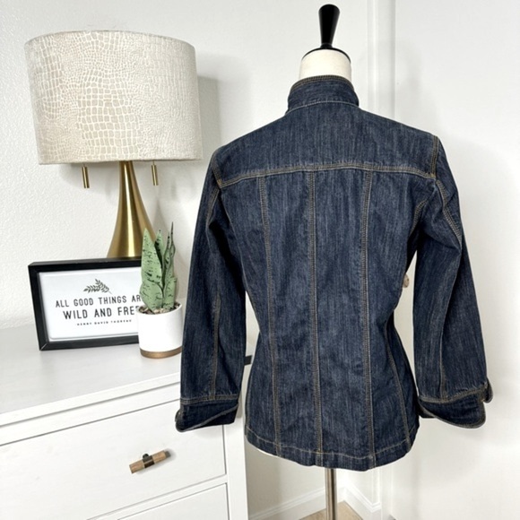 Chico's Women's Blue Denim Jacket Size 0 US Small - Picture 3 of 13